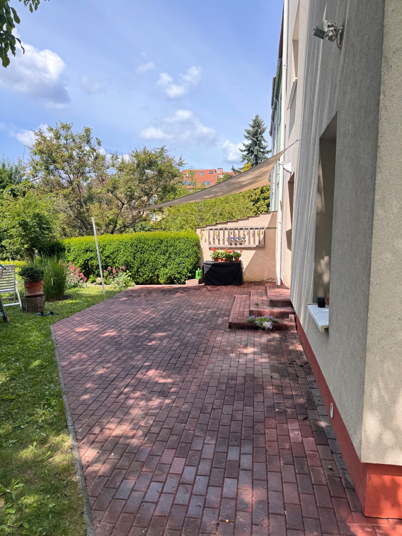 Zámková dlažba — před čištěním